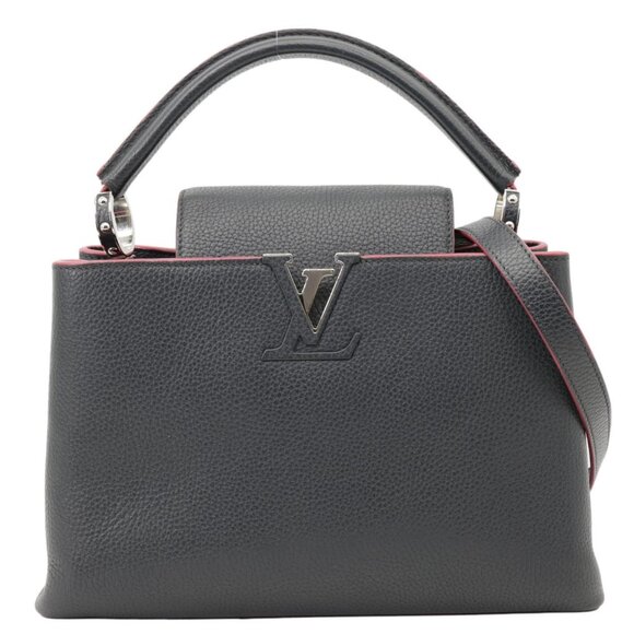 Louis Vuitton  Capucines PM Taurillon Leather Shoulder Bag Black - Picture 1 of 15